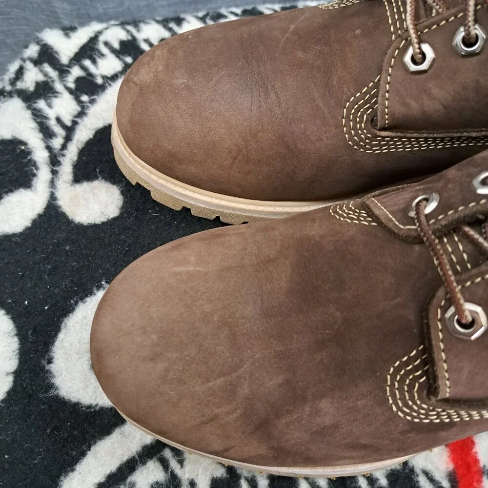 %Size 10.5 Men Timberland Premium 6-Inch Waterproof Boots Brown D16